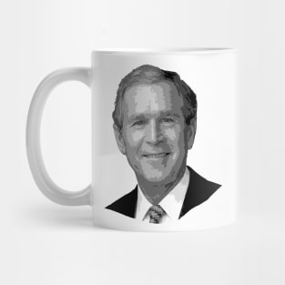 George Bush Grayscale Pop Art Mug